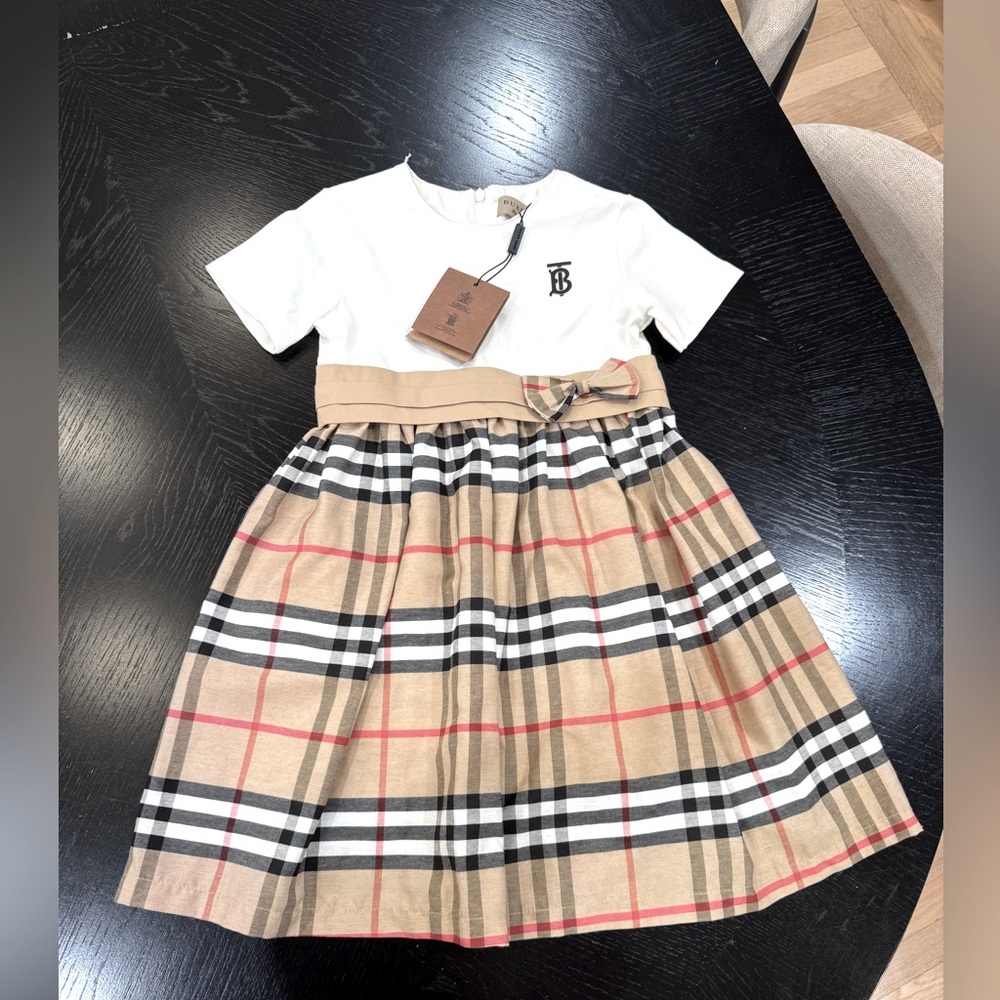 Plaid dress Brand new with tags NOT auth girls size 7/8 fits like 6/7 128xm